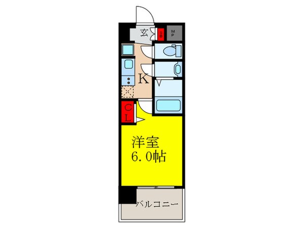 エグゼ江坂(403)の物件間取画像